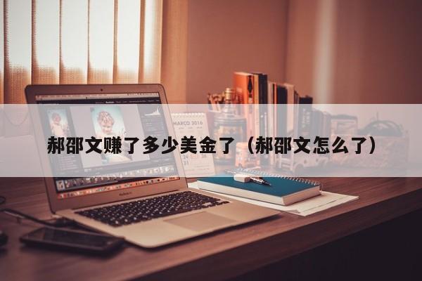 郝邵文赚了多少美金了（郝邵文怎么了）