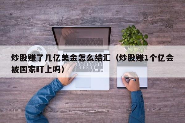 炒股赚了几亿美金怎么结汇（炒股赚1个亿会被国家盯上吗）